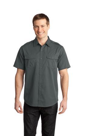 NEW Port Authority® - Stain-Resistant Short Sleeve Twill Shirt. S648